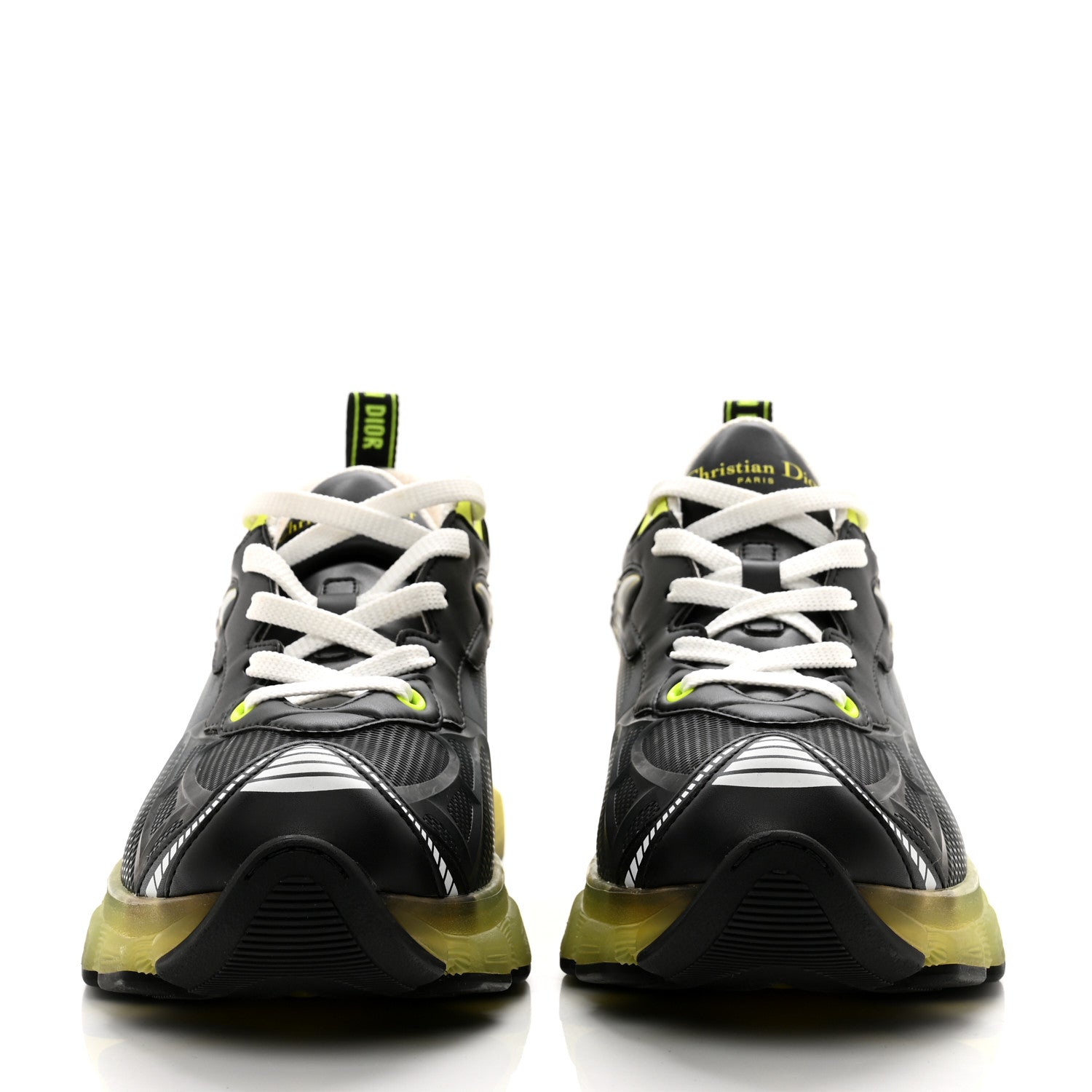 Christian Dior Matte Technical Fabric Mesh Dior Vibe Sneakers 41 White Yellow 2 of 8