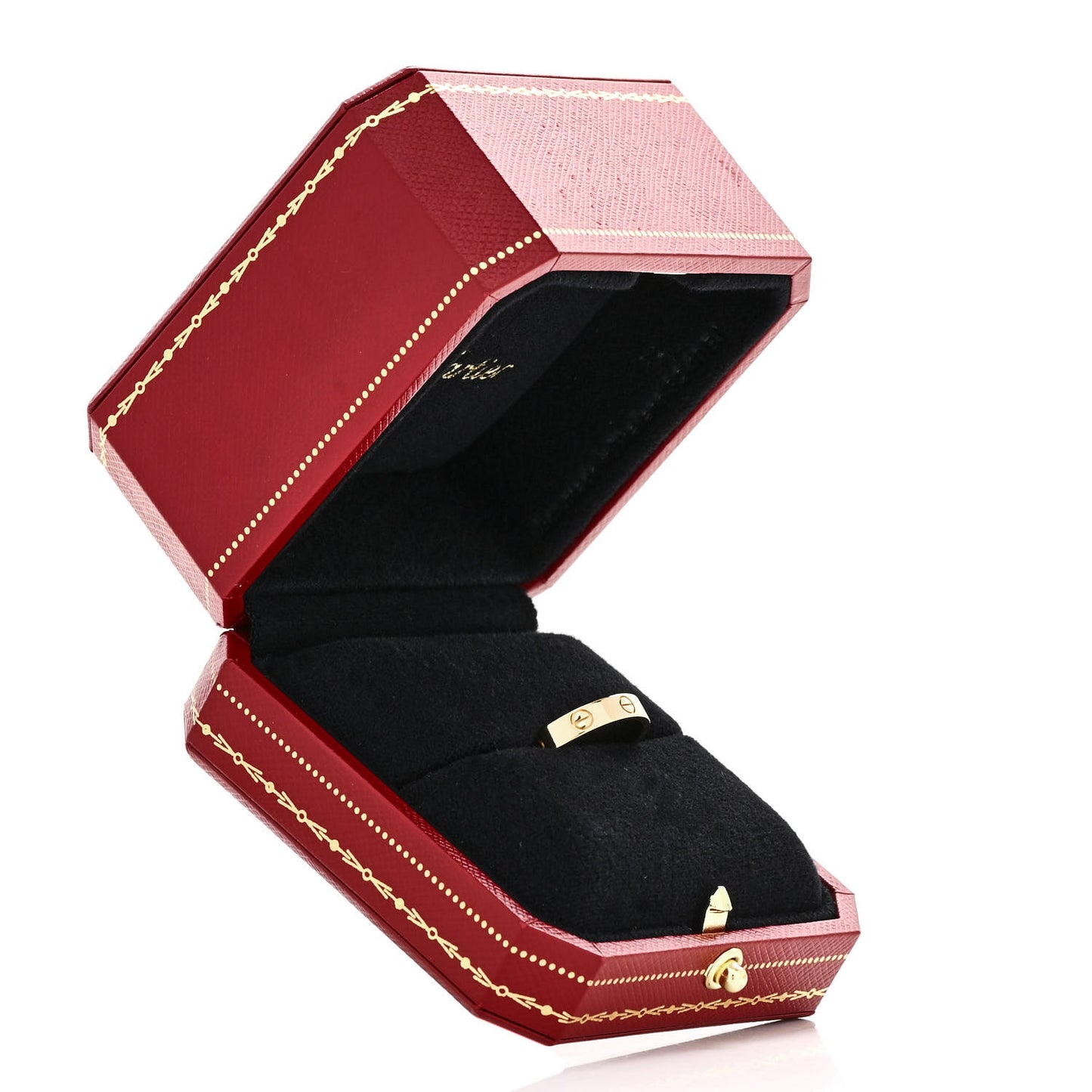 18K Yellow Gold 3.5mm LOVE Wedding Band Ring 54 6.75
