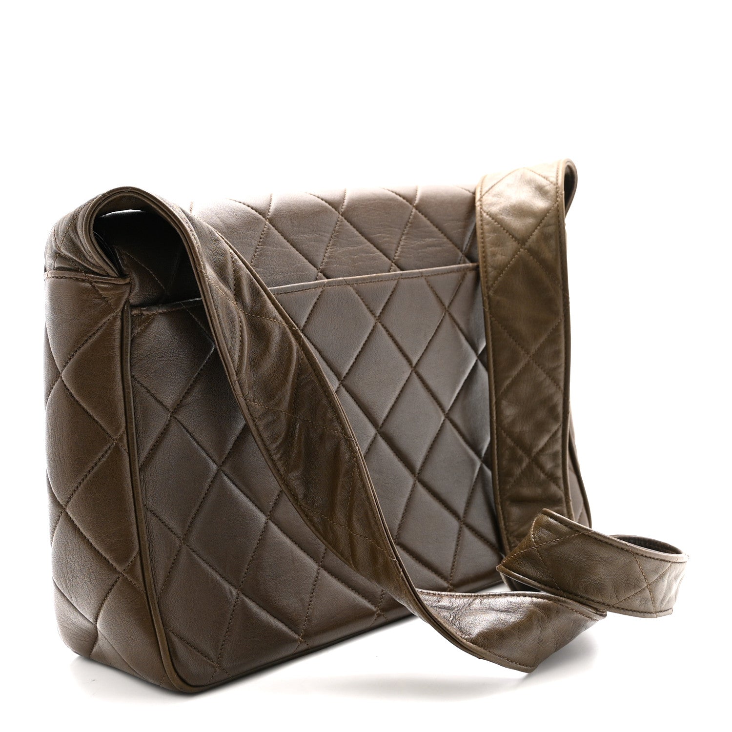 Chanel Lambskin Quilted CC Single Flap Shoulder Bag Brown 3 of 10