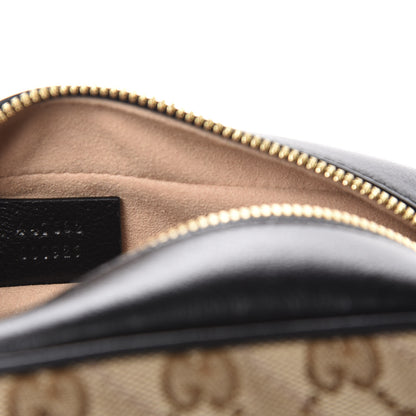 Gucci Monogram Matelasse Diagonal Small GG Marmont Chain Shoulder Bag Beige Black 9 of 10