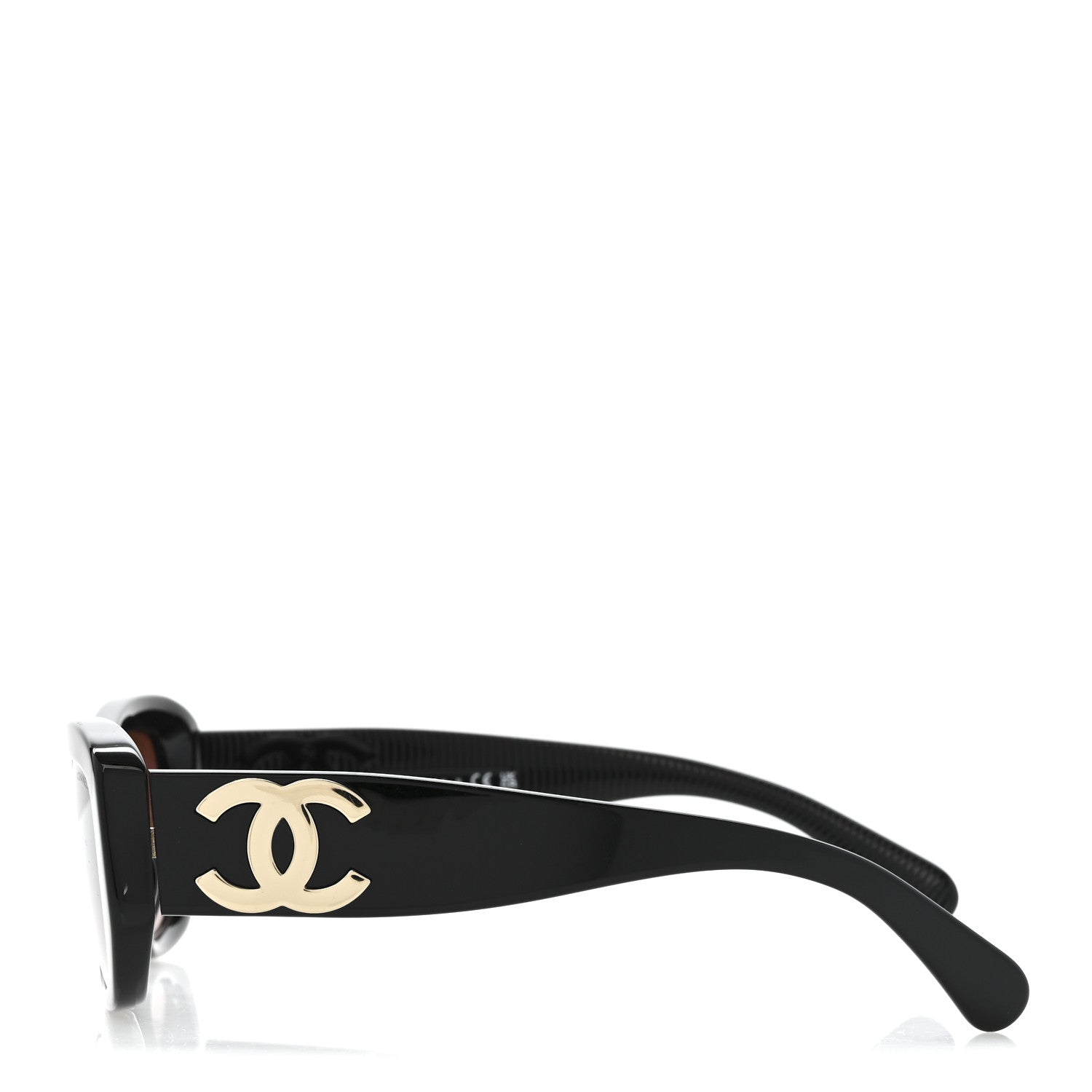 Chanel Acetate Rectangle Sunglasses 5493-A Black Brown 3 of 8