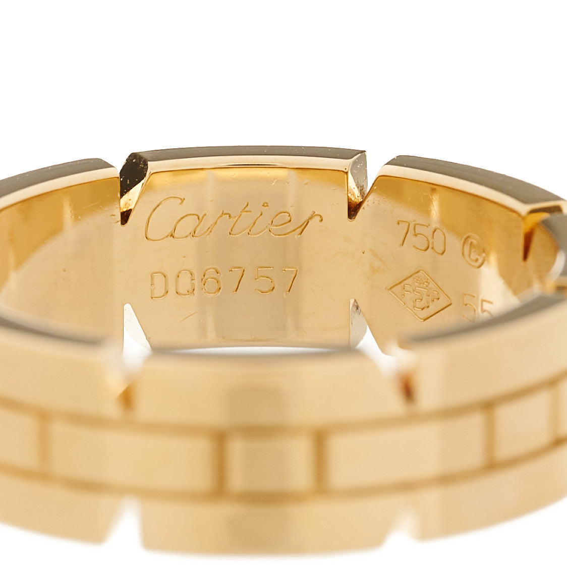 Cartier 18K Yellow Gold Tank Francaise Band Ring 55 7.25 3 of 3