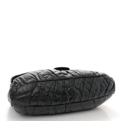 Chanel Glazed Calfskin Twisted Maxi Flap Black 4 of 13