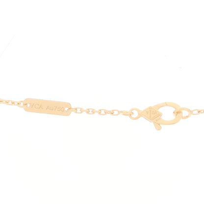 Van Cleef & Arpels 18K Yellow Gold Diamond Vintage Alhambra Pendant Necklace 4 of 5