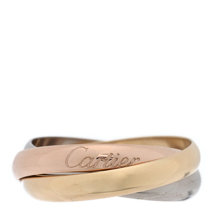 Cartier 18K Pink Yellow White Gold Small Trinity Ring 51 5.75 1 of 5