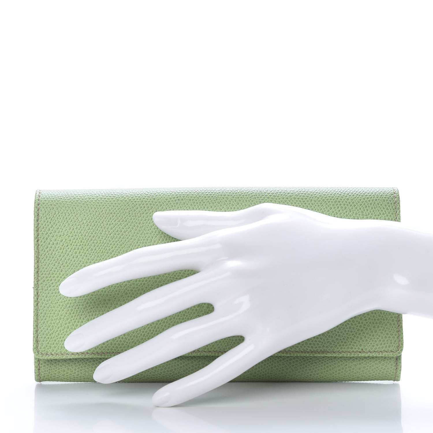 Loewe Grained Calfskin Continental Wallet Green 2 of 9