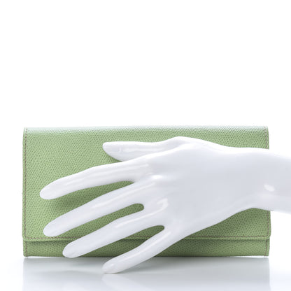 Loewe Grained Calfskin Continental Wallet Green 2 of 9