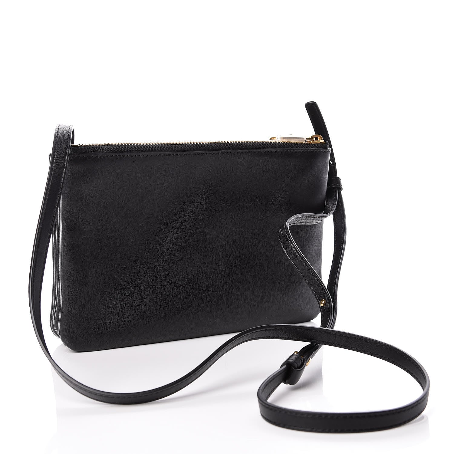 Celine Lambskin Small Trio Crossbody Bag Black 3 of 11