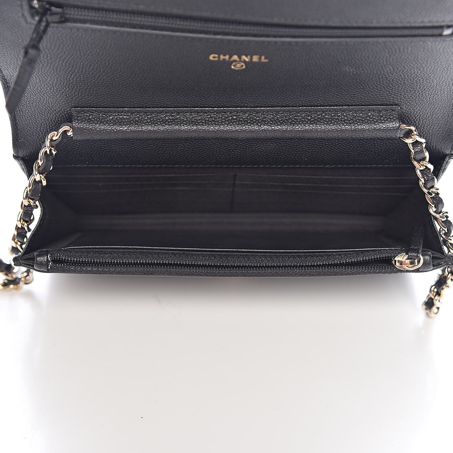 Caviar Quilted Boy Wallet On Chain WOC Black