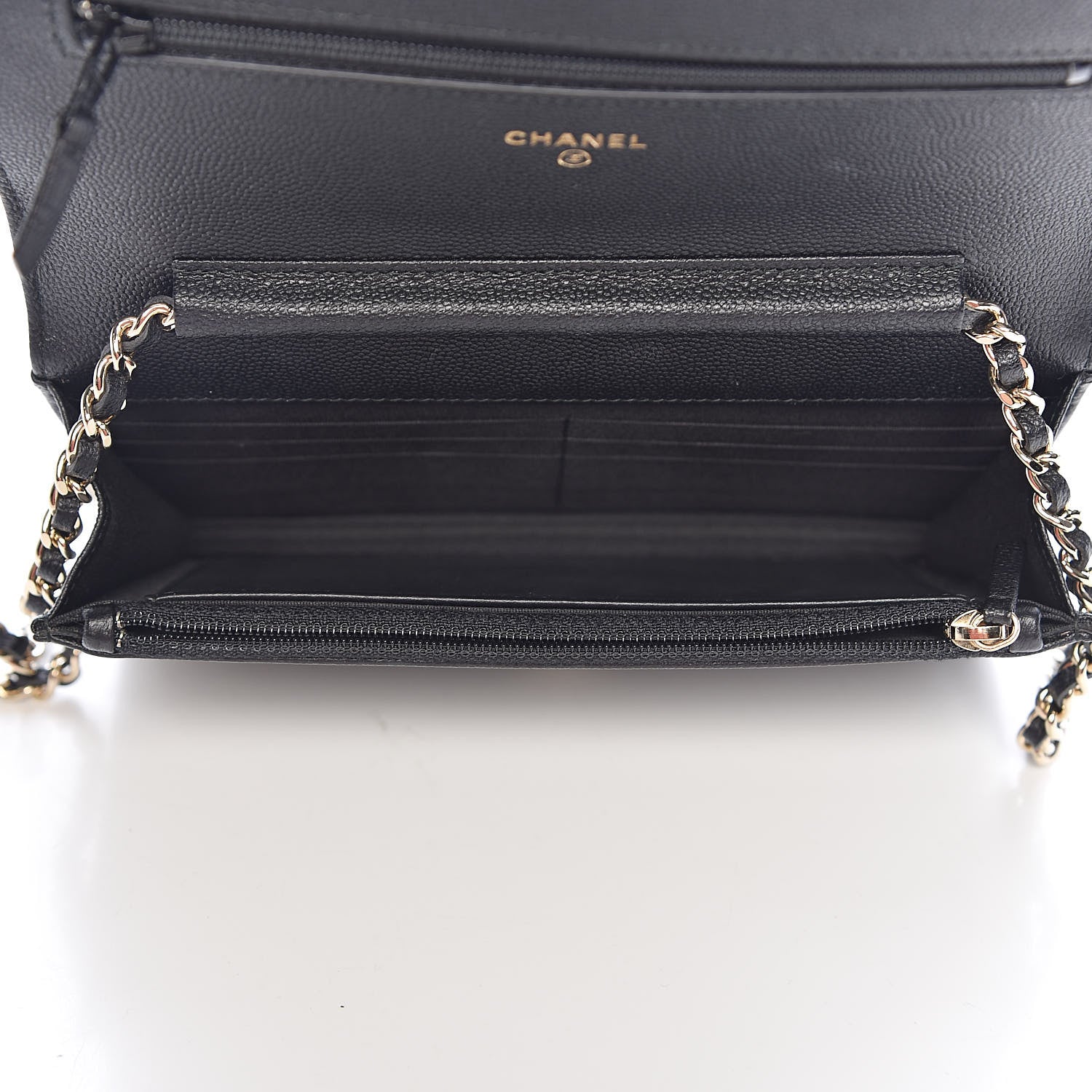 Chanel Caviar Quilted Boy Wallet On Chain WOC Black 5 of 12