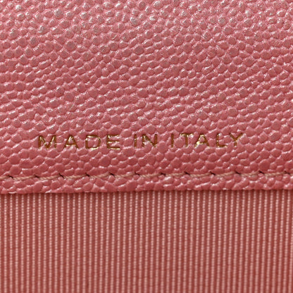 Chanel Iridescent Caviar Quilted Flap Card Holder Rose Pink 7 of 9
