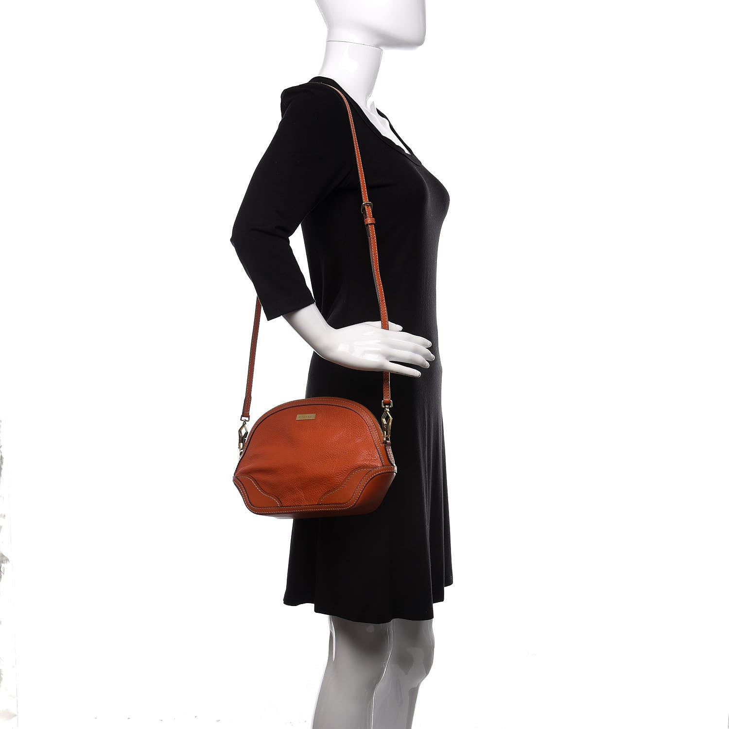 Burberry Grained Calfskin Small Orchard Crossbody Orange 2 of 9