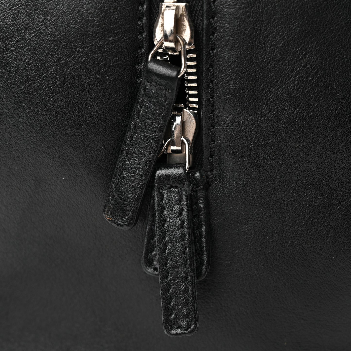 Calfskin Chevron CC All Day Long Boston Black