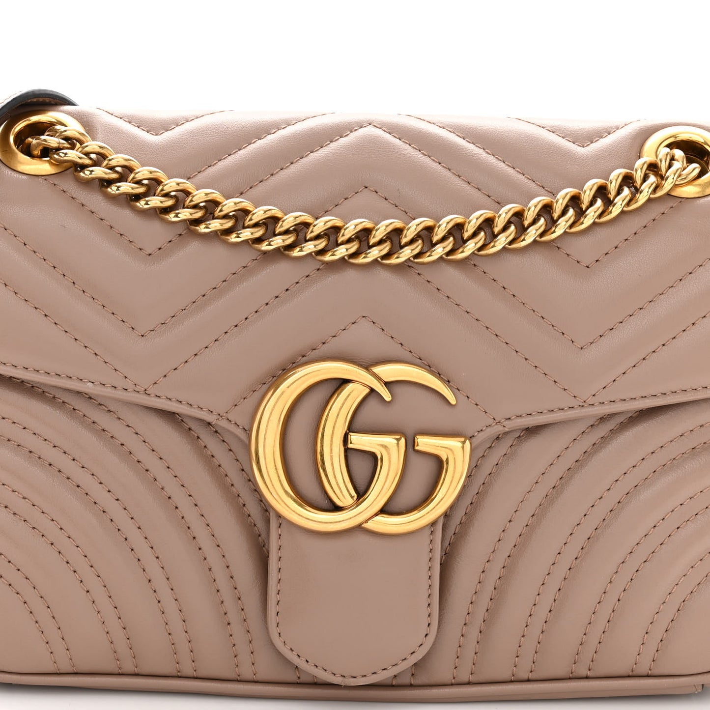 Calfskin Matelasse Small GG Marmont Shoulder Bag Porcelain Rose