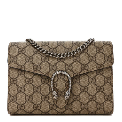 Gucci GG Supreme Monogram Mini Dionysus Chain Wallet Beige Vulcanic Red 1 of 9
