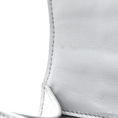 Balenciaga Shiny Calfskin Crocodile Embossed Small Hourglass Top Handle Bag Balenciaga Grey 12 of 17