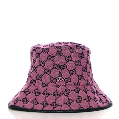 Gucci Monogram Multicolor New Sakai Calfskin Bob Malibu Bucket Hat M Parma Violet Blue 2 of 6