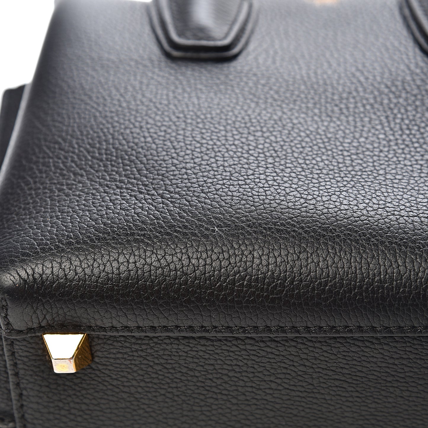 Grained Calfskin Mini Milla Tote Black