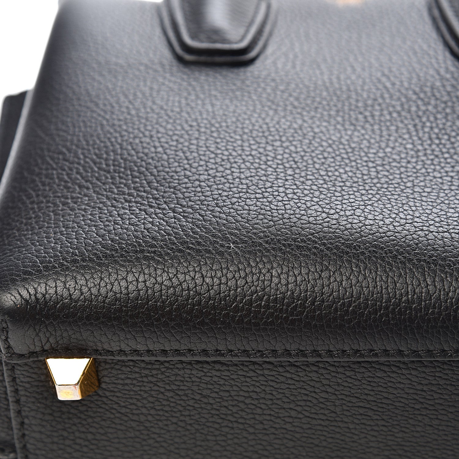 MCM Grained Calfskin Mini Milla Tote Black 10 of 11