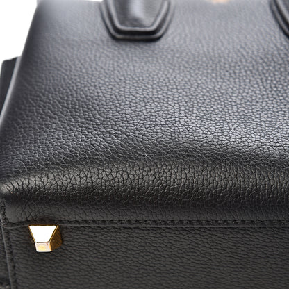 MCM Grained Calfskin Mini Milla Tote Black 10 of 11