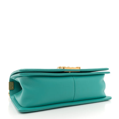 Chanel Calfskin Quilted Medium Boy Flap Turquoise 4 of 10