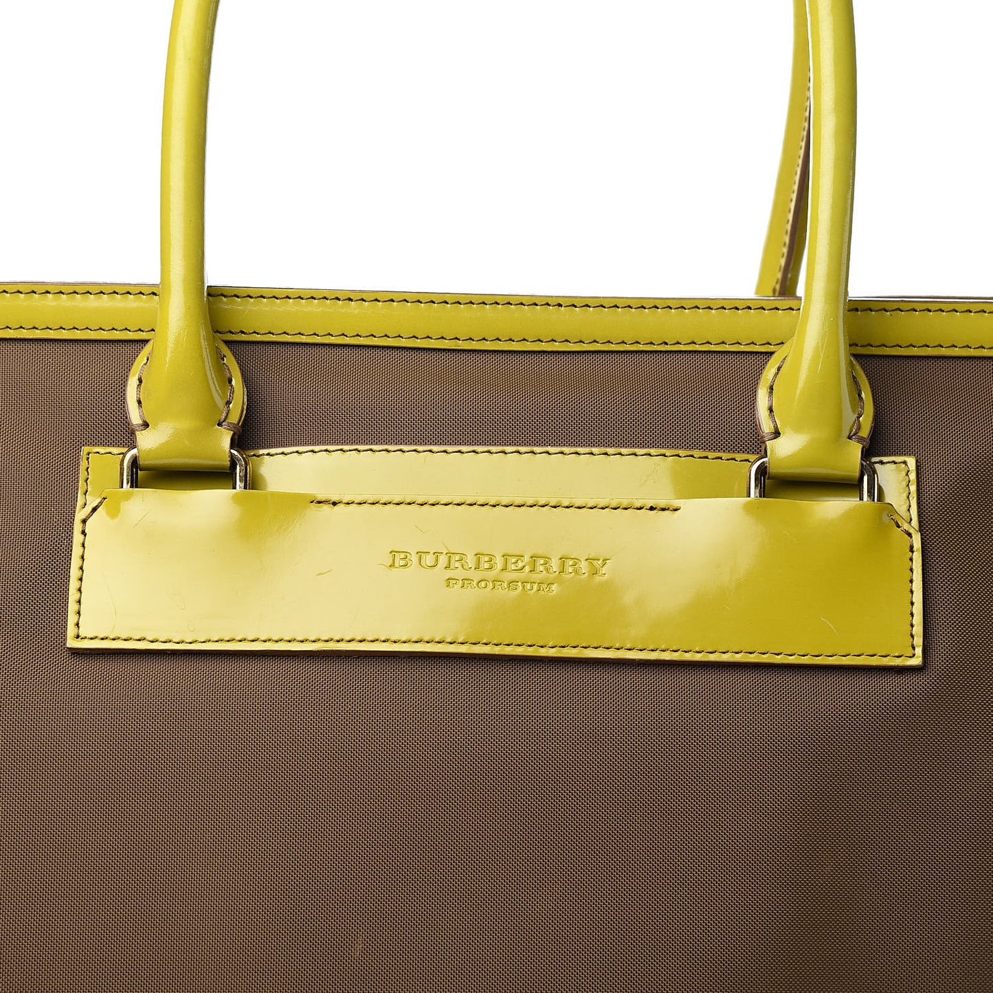 Nylon Patent Tote Green