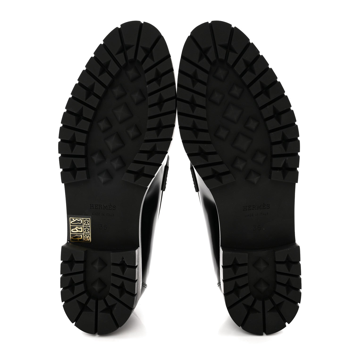 Hermes Calfskin Womens Faubourg Loafers 36 Black 5 of 9