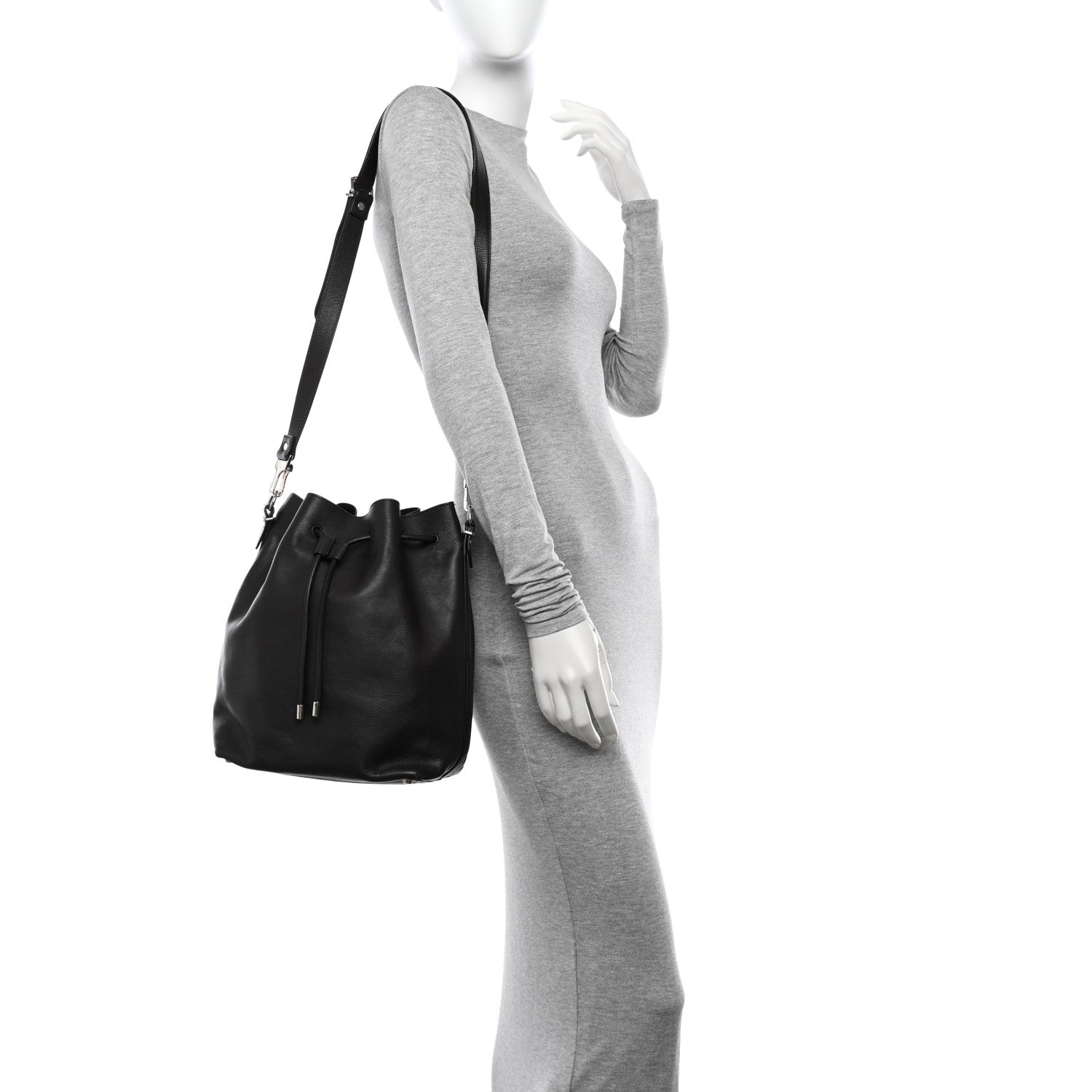 Proenza Schouler Calfskin Buffalo Large Bucket Bag Brown 2 of 14