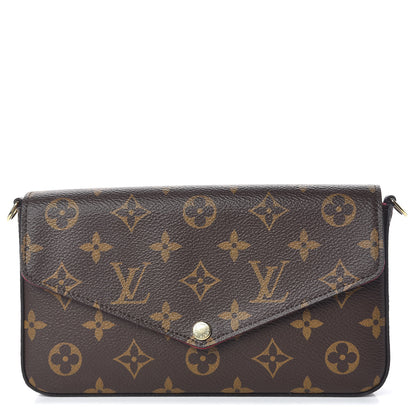 Louis Vuitton Monogram Pochette Felicie Chain Wallet Fuchsia 1 of 13