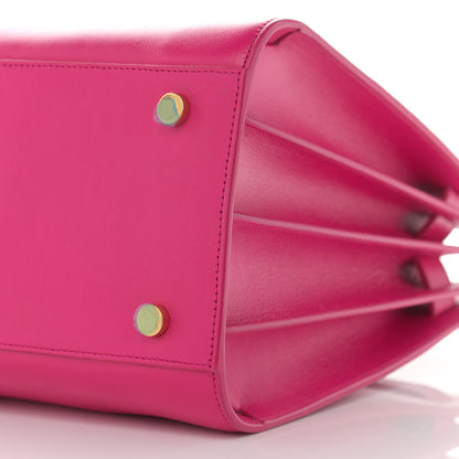 Saint Laurent Calfskin Small Sac De Jour Lipstick Fuchsia 10 of 10