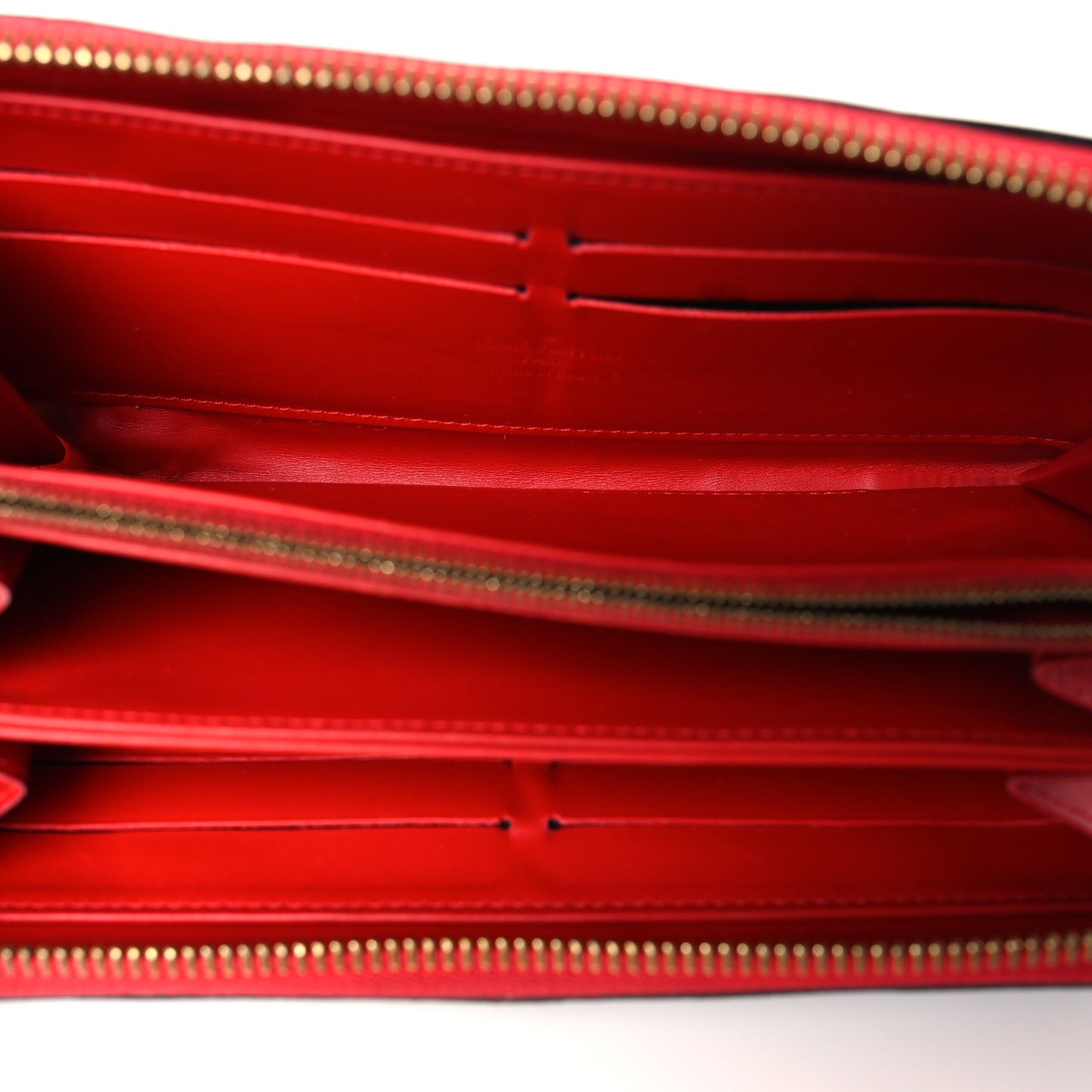 Mat Monogram Zippy Wallet Black Red