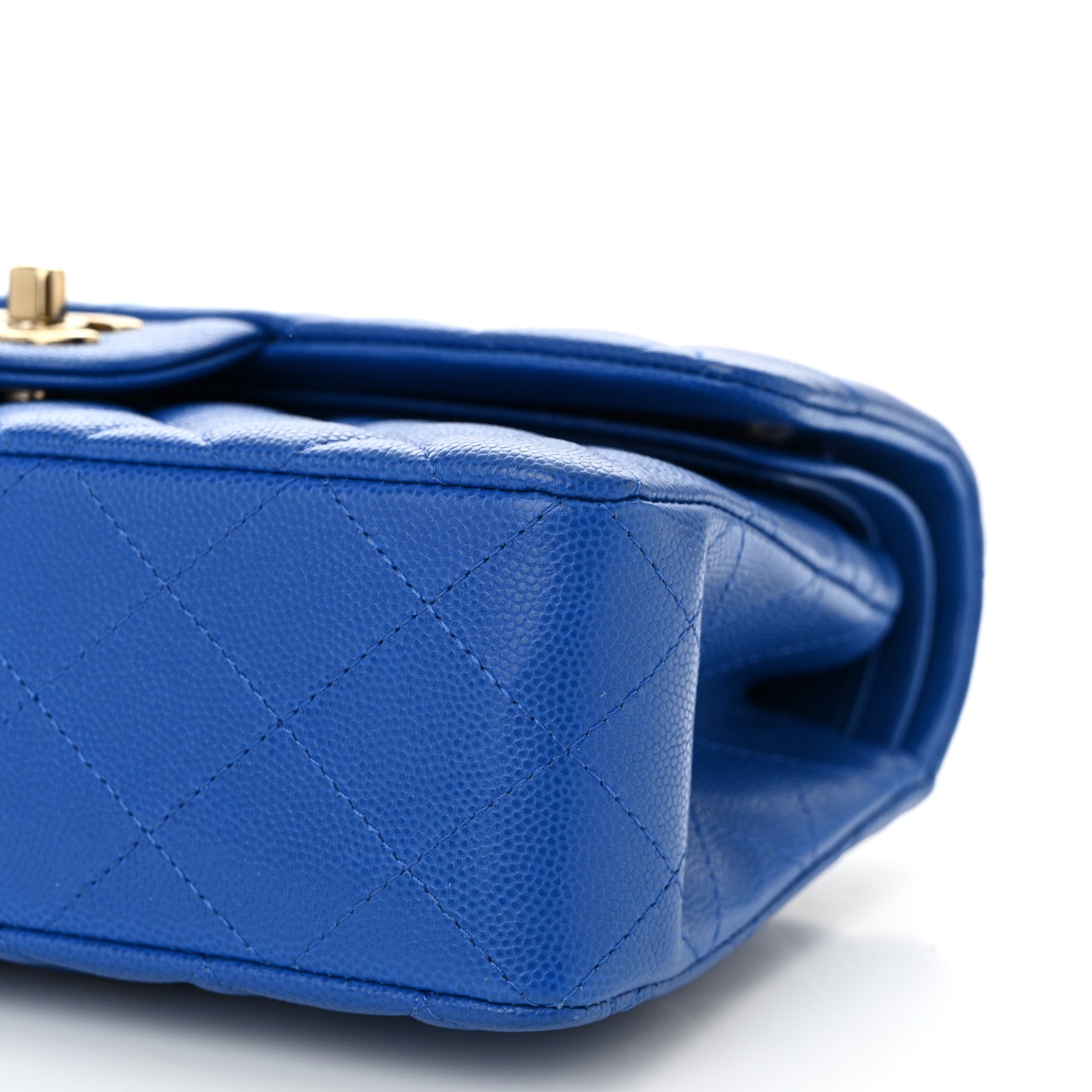 Chanel Caviar Quilted Small Double Flap Blue 10 of 11