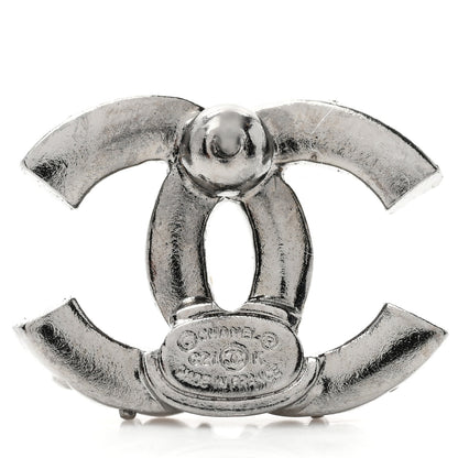 Chanel Ruthenium CHANEL Crystal Studded CC Earrings 4 of 4