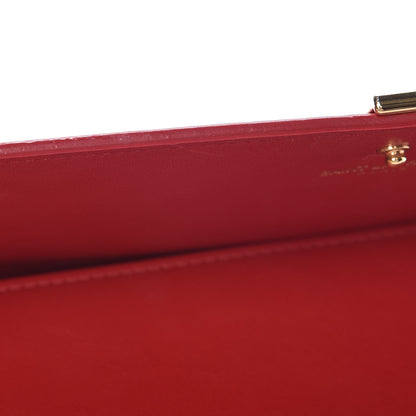 Saint Laurent Calfskin Classic Y Ligne Chain Wallet Red 7 of 13