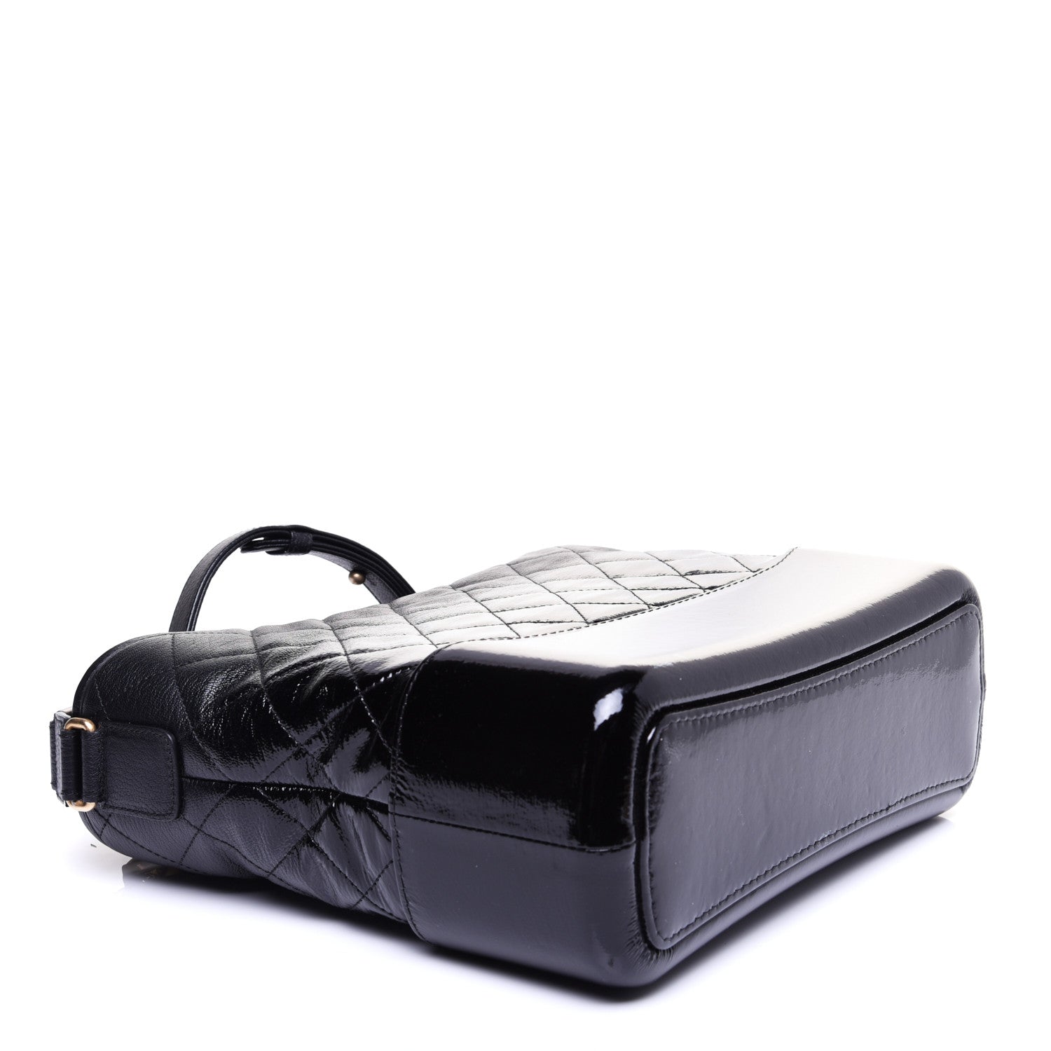 Chanel Patent Goatskin Quilted Medium Gabrielle Hobo Black 4 of 14