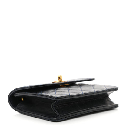 Chanel Lambskin Quilted Mini Square Flap Bag Navy 3 of 12