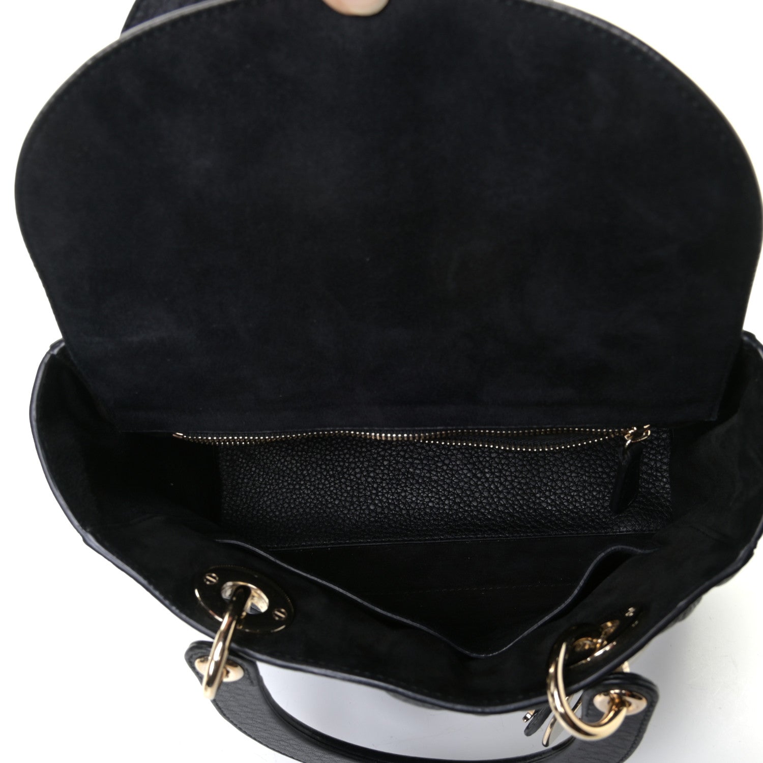 Christian Dior Grained Calfskin Cannage Medium Supple Lady Dior Black 4 of 4