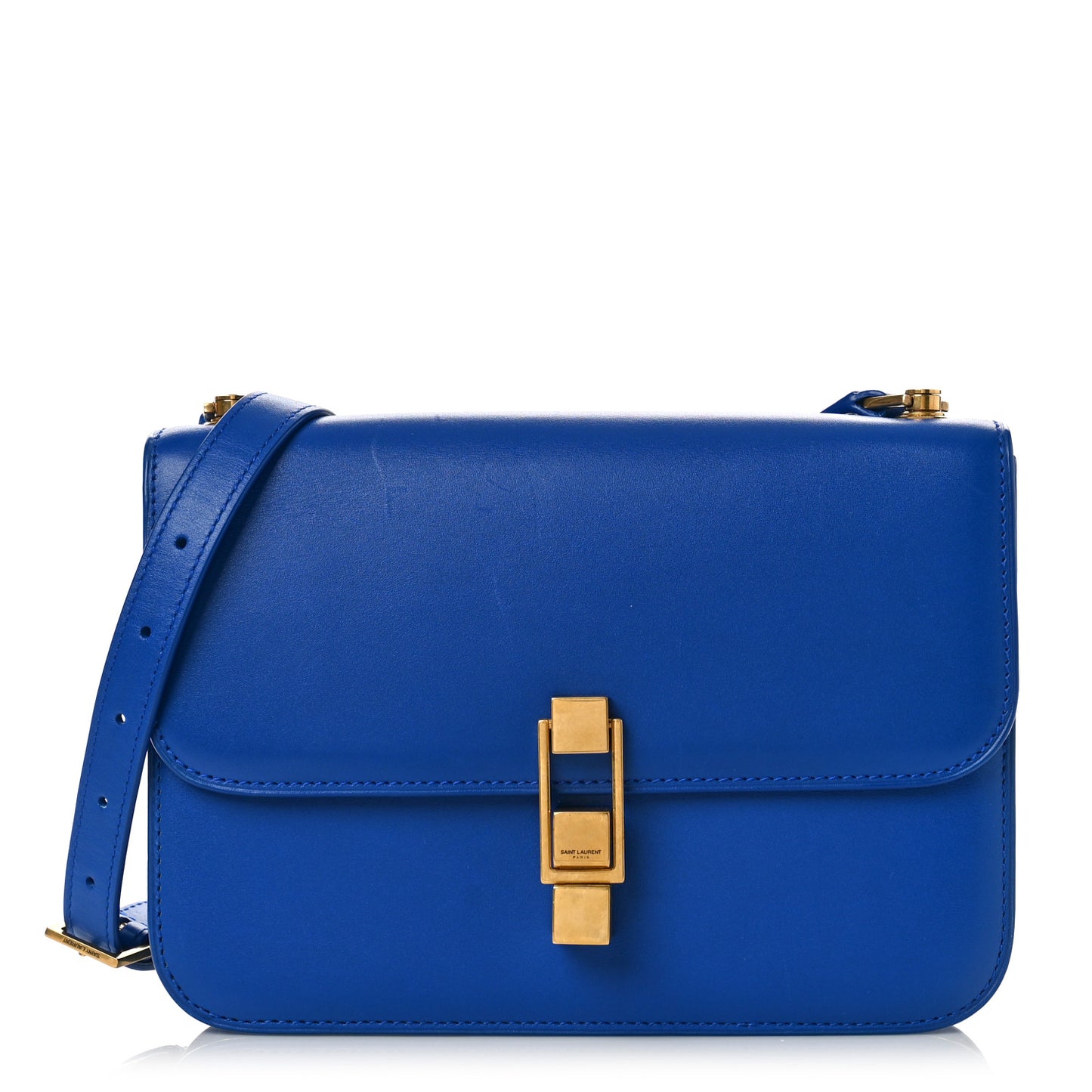 Smooth Calfskin Carre Satchel Royal Blue