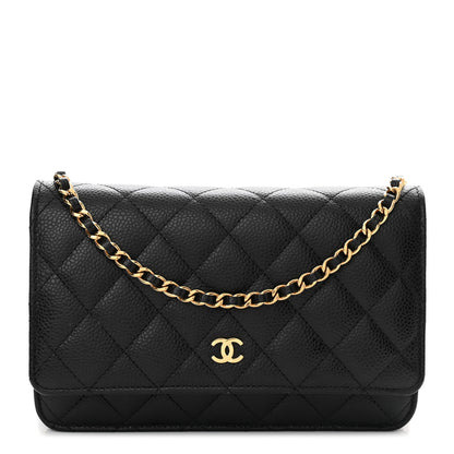 Chanel Caviar Quilted Wallet on Chain WOC Black 1 of 14