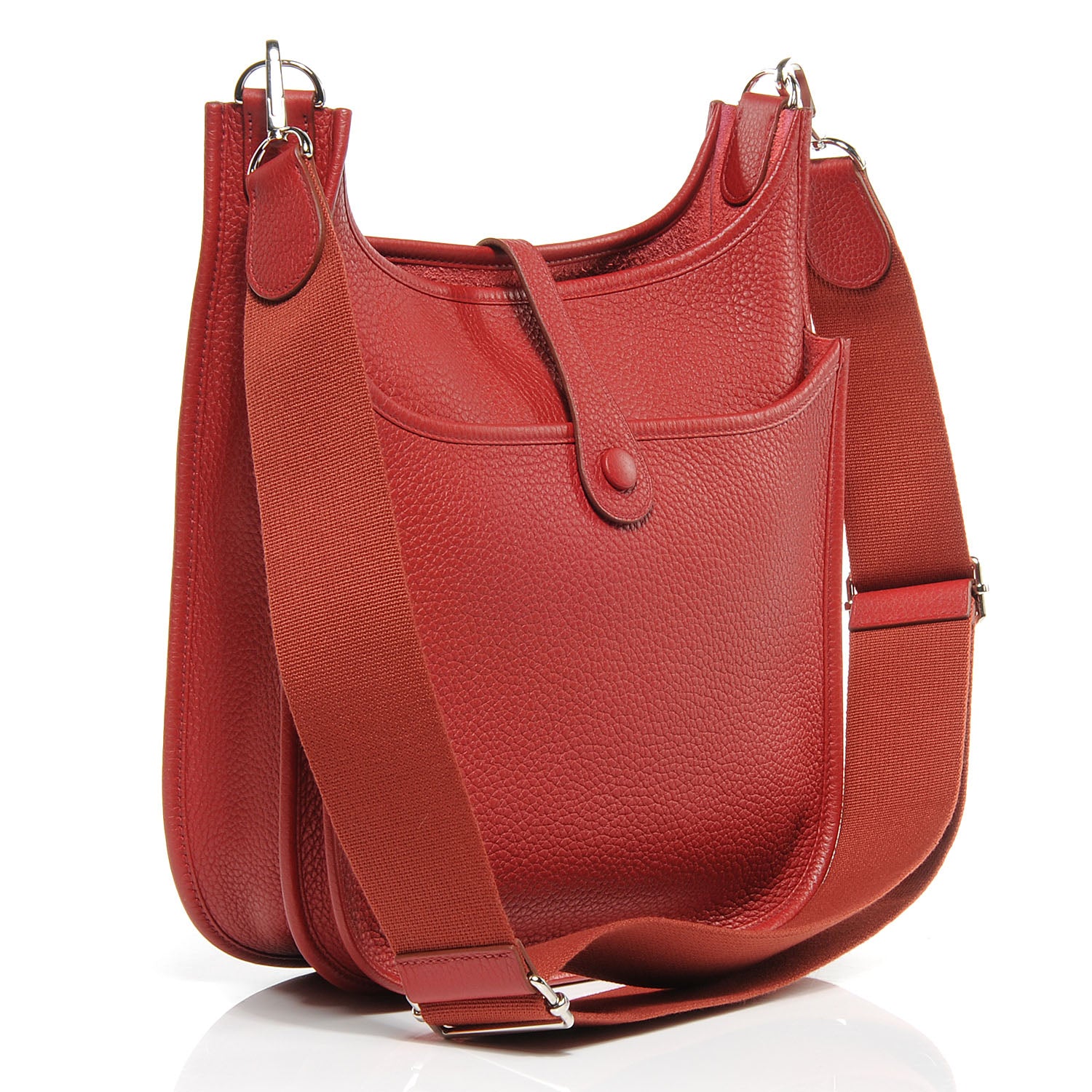 Hermes Taurillon Clemence Evelyne III PM Rouge Garance 3 of 8