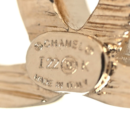 Chanel Crystal Metal CC Earrings Gold 5 of 6