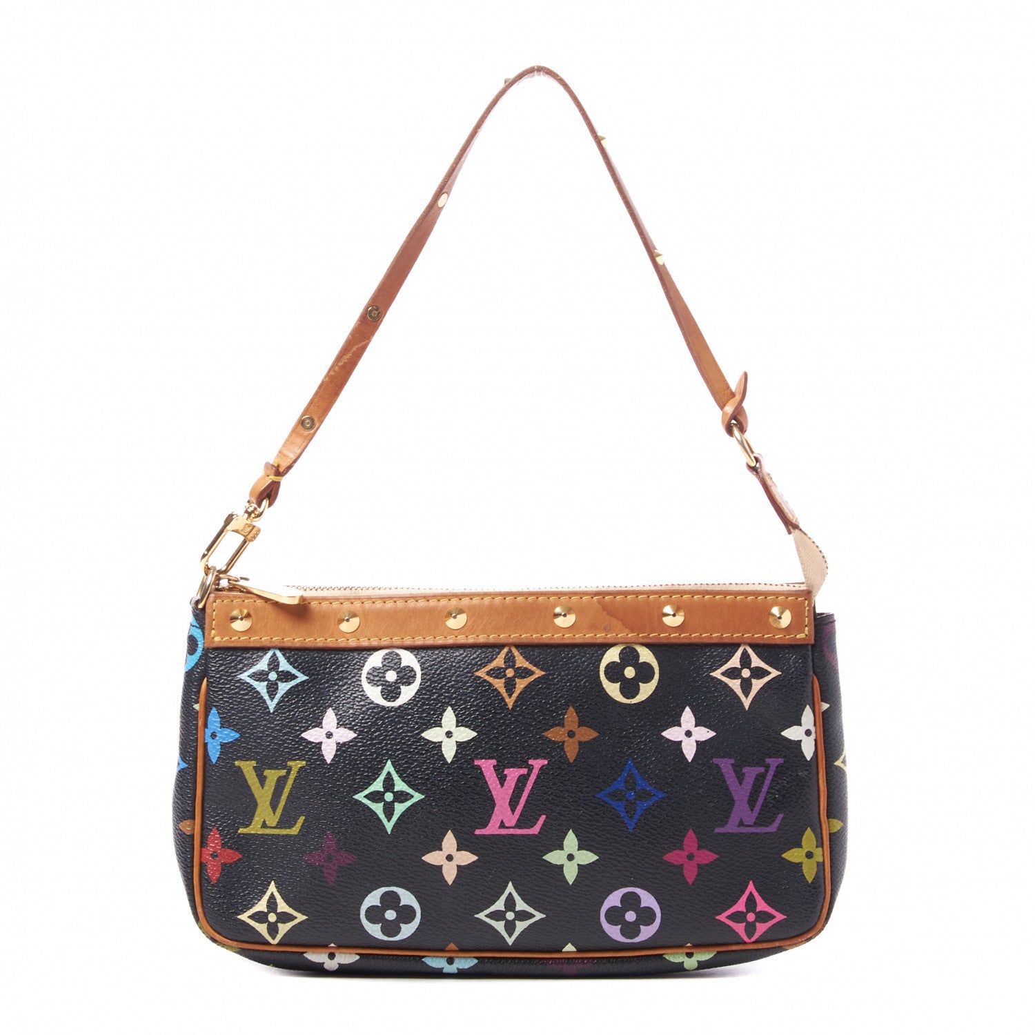 Louis Vuitton Monogram Multicolor Pochette Accessories Black 1 of 9