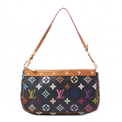 Louis Vuitton Monogram Multicolor Pochette Accessories Black 1 of 9