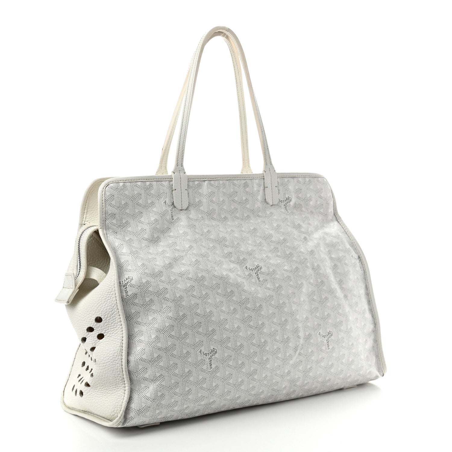 Goyard Goyardine Sac Hardy Pet Carrier PM White 3 of 12
