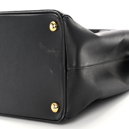Prada Saffiano Medium Galleria Double Zip Tote Black 9 of 10