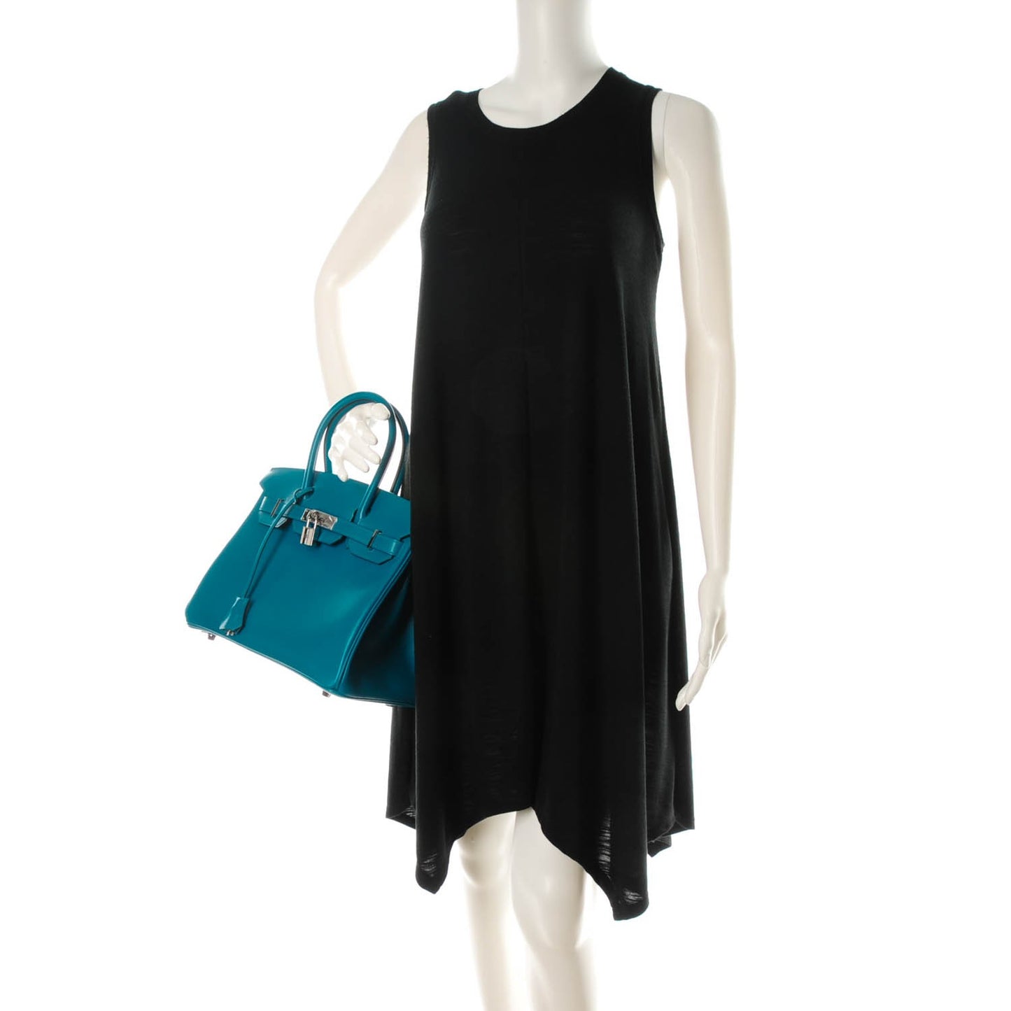 Tadelakt Birkin 30 Bleu Izmir