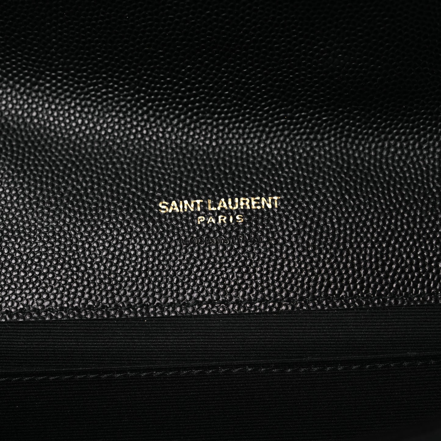 Grain De Poudre Textured Mixed Matelasse Triquilt Monogram Clutch Black