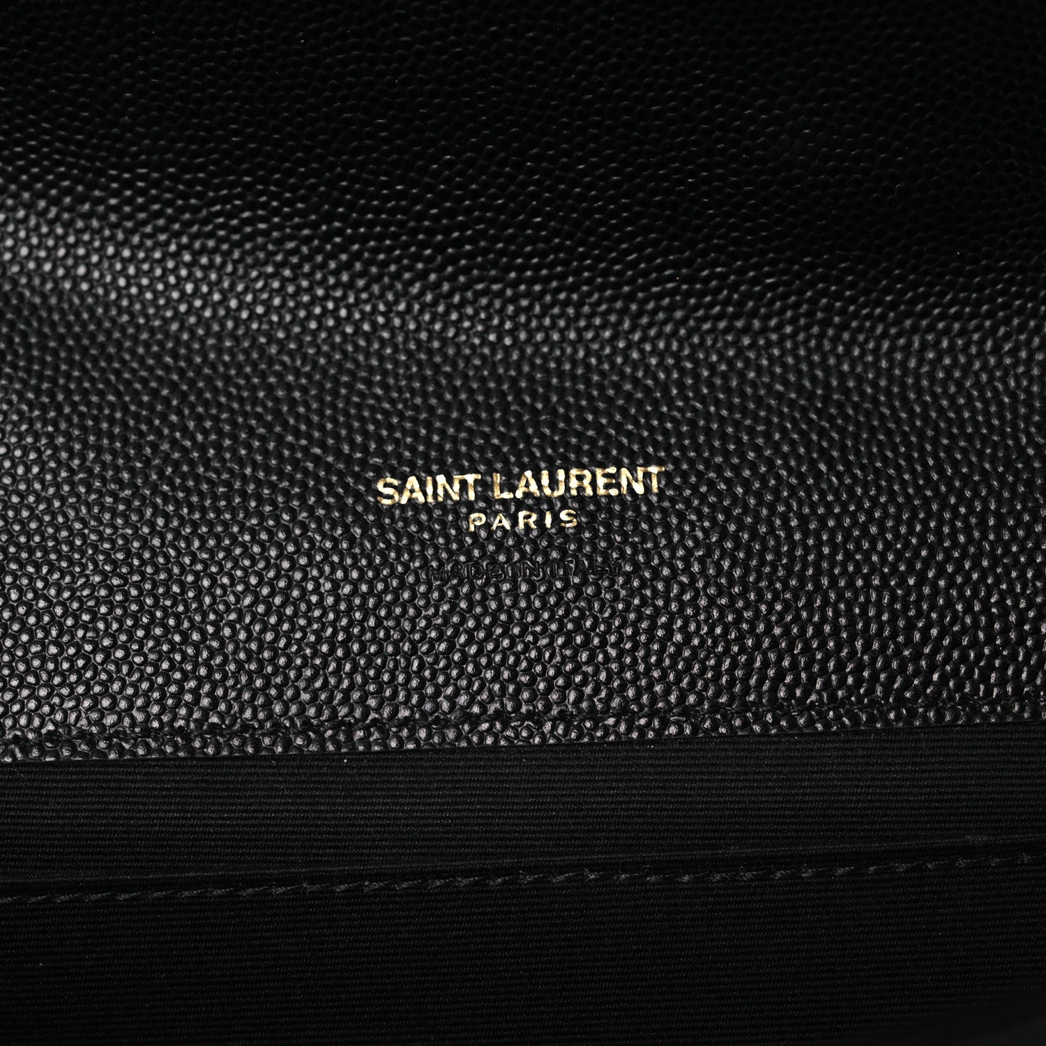 Saint Laurent Grain De Poudre Textured Mixed Matelasse Triquilt Monogram Clutch Black 6 of 12