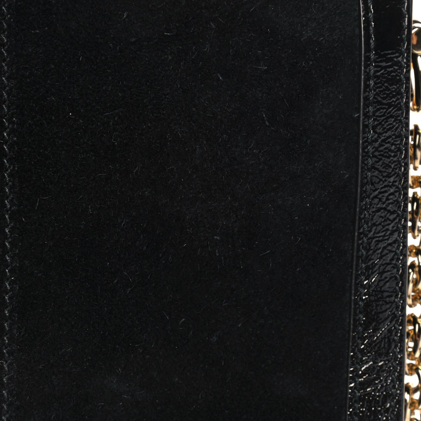 Suede Patent GG Web Small Ophidia Chain Shoulder Bag Black