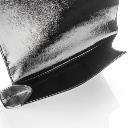 Saint Laurent Textured Patent Monogram Large Belle De Jour Clutch Black 6 of 6